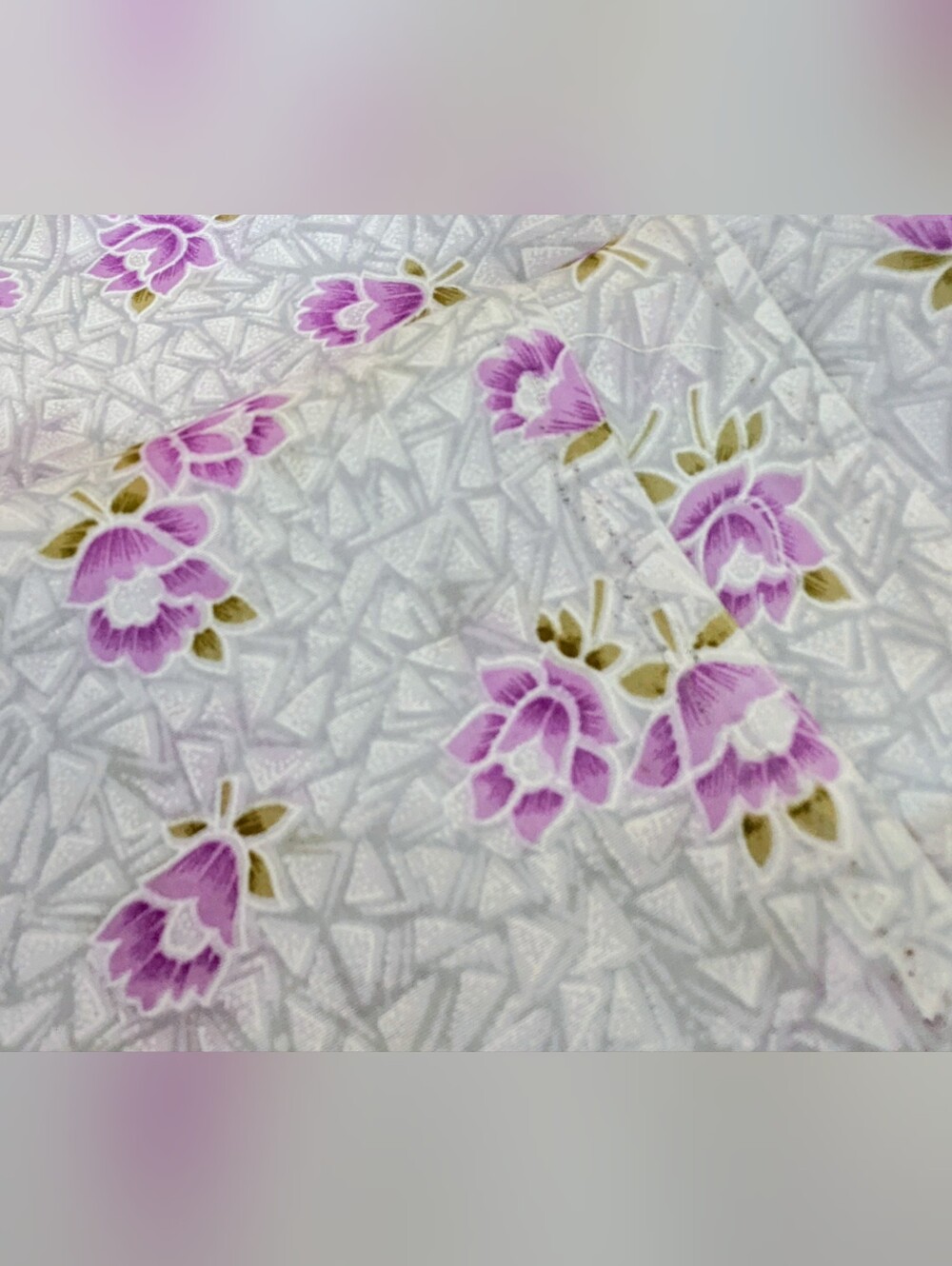 Michael's Loops & Threads Fabric Purple & Grey Floral Cotton 42"x4.5Yards